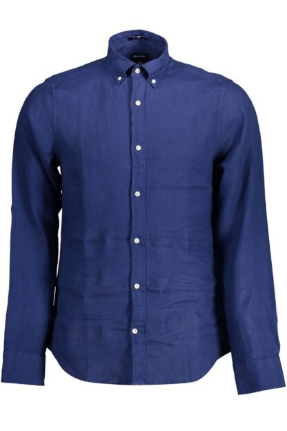 Gant - Blue Linen Men Shirt