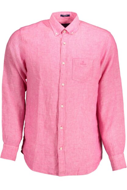 Gant - Pink Linen Men Shirt