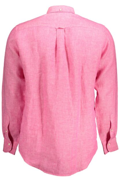 Gant - Pink Linen Men Shirt