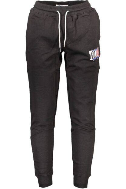 Tommy Hilfiger - Black Cotton Men Sports Trouser