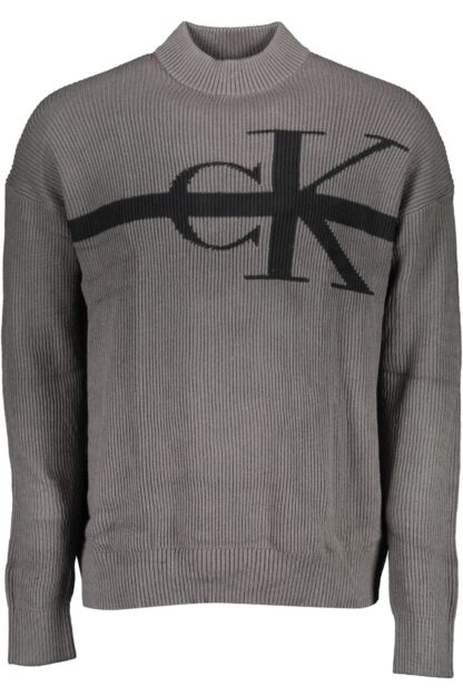 Calvin Klein - Gray Cotton Men Sweater