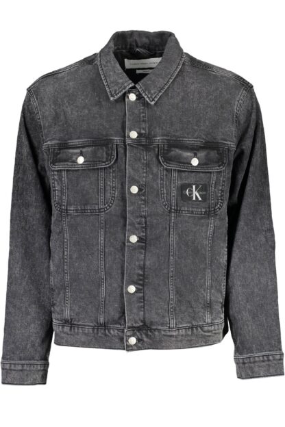 Calvin Klein - Black Cotton Men's Denim Jacket