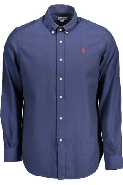 U.S. POLO ASSN. - Blue Cotton Men Shirt