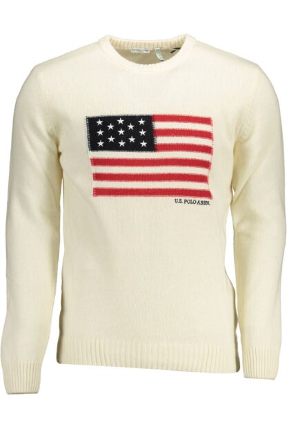 U.S. POLO ASSN. - White Wool Men Sweater