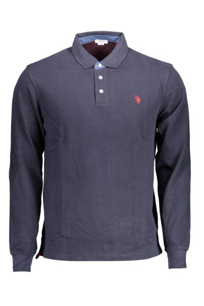 U.S. POLO ASSN. - Blue Cotton Men Polo Shirt