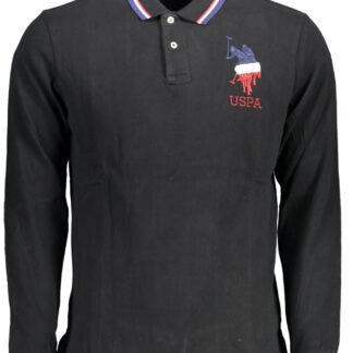 U.S. POLO ASSN. - Black Cotton Men Polo Shirt