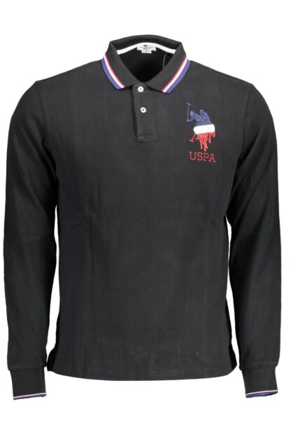 U.S. POLO ASSN. - Black Cotton Men Polo Shirt