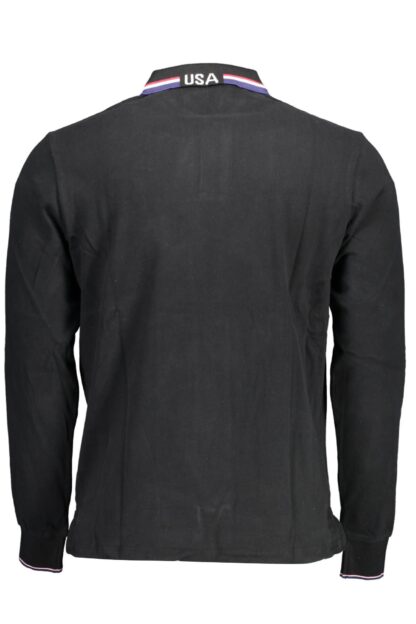 U.S. POLO ASSN. - Black Cotton Men Polo Shirt