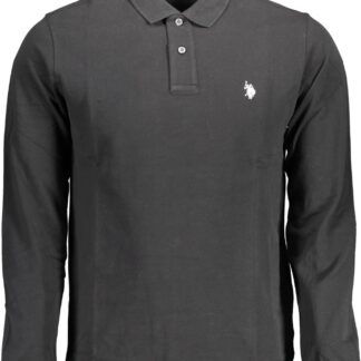 U.S. POLO ASSN. - Black Cotton Men Polo Shirt