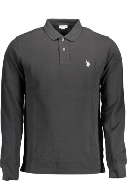 U.S. POLO ASSN. - Black Cotton Men Polo Shirt