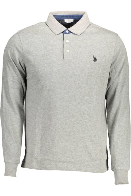 U.S. POLO ASSN. - Gray Cotton Men Polo Shirt