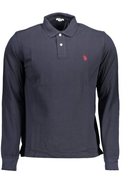 U.S. POLO ASSN. - Blue Cotton Men Polo Shirt