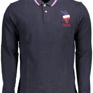 U.S. POLO ASSN. - Blue Cotton Men Polo Shirt