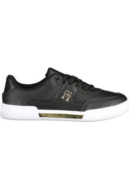 Tommy Hilfiger - Black Leather Women Sneaker