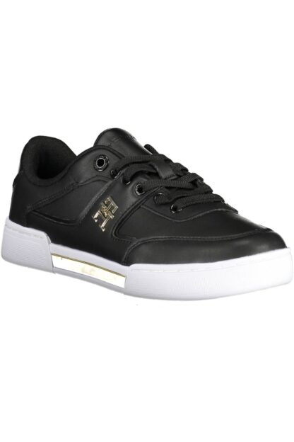 Tommy Hilfiger - Black Leather Women Sneaker