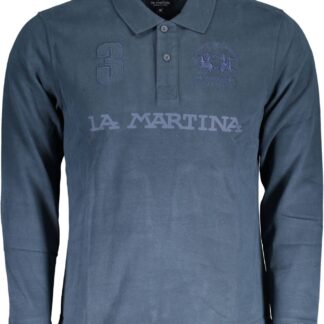 La Martina - Black Cotton Men Polo Shirt