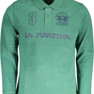 La Martina - Blue Cotton Men Polo Shirt