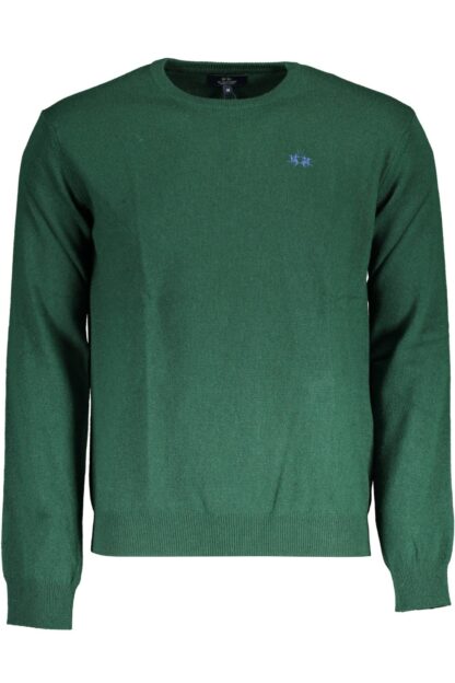 La Martina - Green Wool Men Sweater