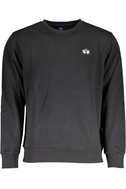 La Martina - Black Cotton Men Sweater