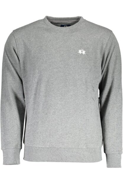 La Martina - Gray Cotton Men Sweater