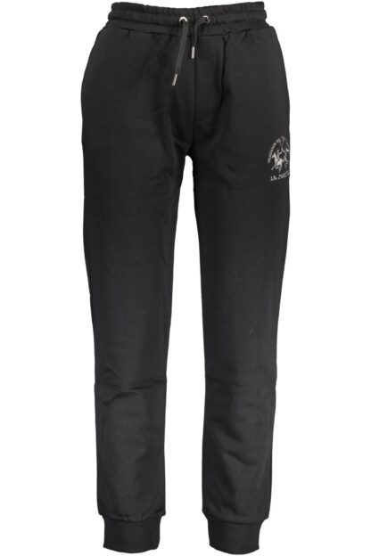 La Martina - Black Cotton Men Sports Pants