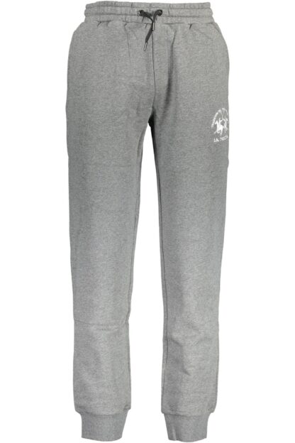 La Martina - Gray Cotton Men Sports Trouser