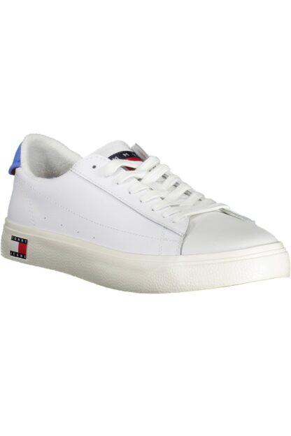 Tommy Hilfiger - White Leather Mens Sneaker