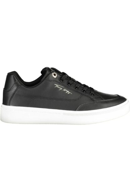 Tommy Hilfiger - Black Leather Women Sneaker