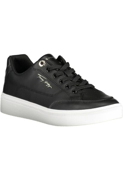 Tommy Hilfiger - Black Leather Women Sneaker