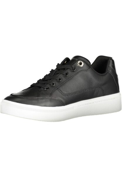 Tommy Hilfiger - Black Leather Women Sneaker