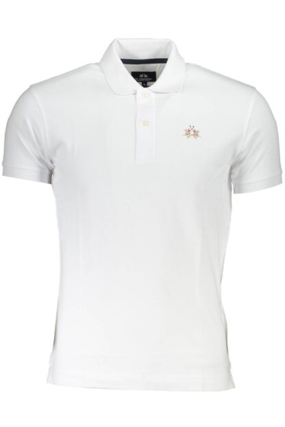 La Martina - White Cotton Men Polo Shirt