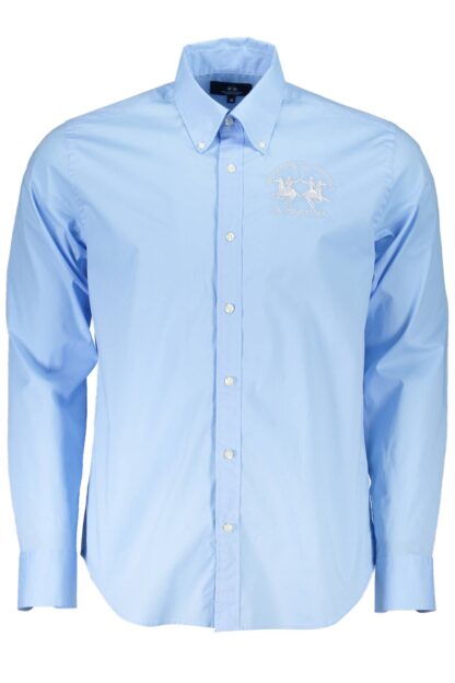 La Martina - Light Blue Cotton Men Shirt