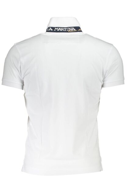 La Martina - White Cotton Men Polo Shirt