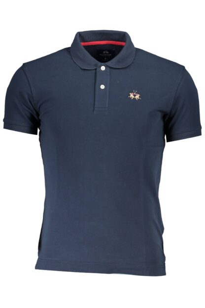 La Martina - Blue Cotton Men Polo Shirt