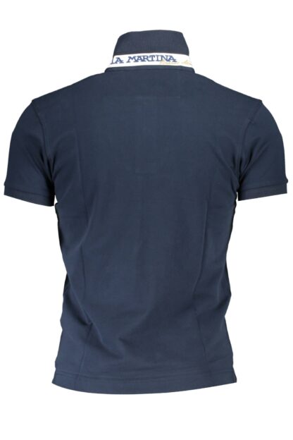 La Martina - Blue Cotton Men Polo Shirt