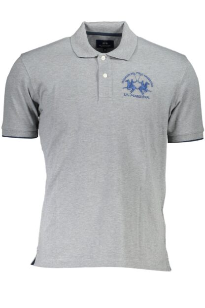 La Martina - Gray Cotton Men Polo