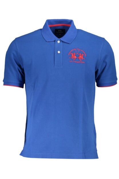 La Martina - Blue Cotton Men Polo Shirt