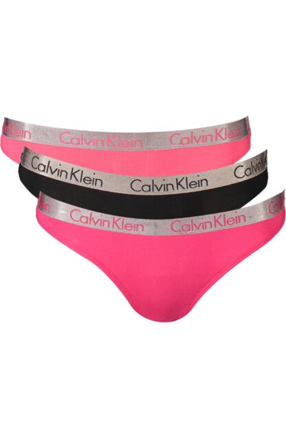 Calvin Klein - Pink Cotton Women Thong Pack