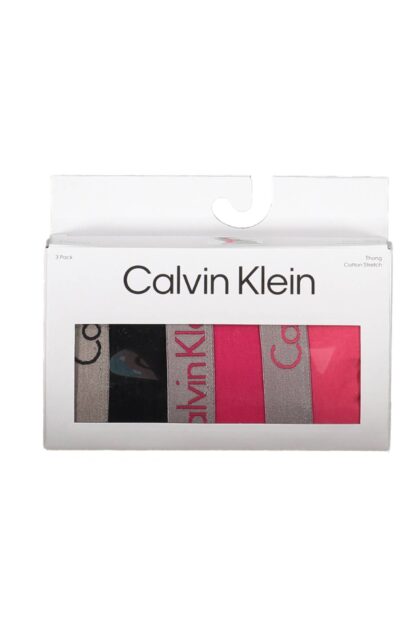 Calvin Klein - Pink Cotton Women Thong Pack