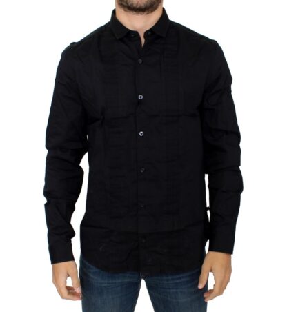 Costume National - Sleek Black Slim Fit Casual Shirt