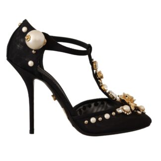 Dolce & Gabbana - Sleek Black Ankle Strap Platform Sandals