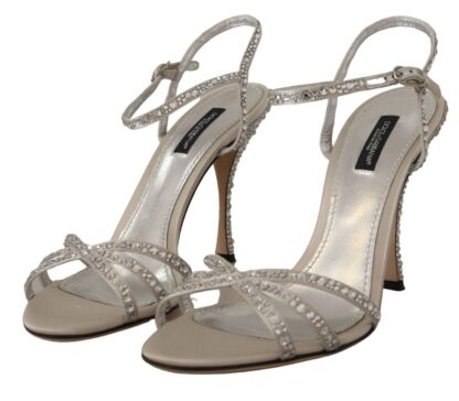 Dolce & Gabbana - Crystal-Embellished Silk Blend Heels