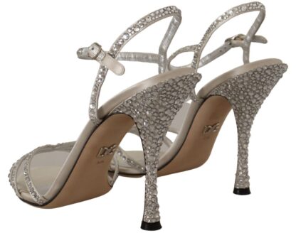 Dolce & Gabbana - Crystal-Embellished Silk Blend Heels