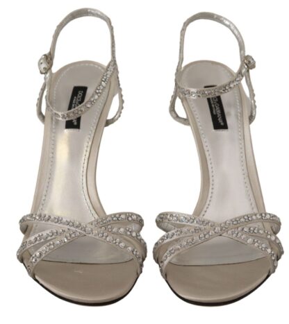 Dolce & Gabbana - Crystal-Embellished Silk Blend Heels