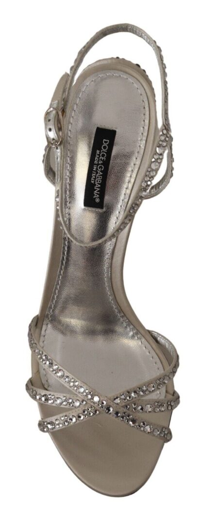 Dolce & Gabbana - Crystal-Embellished Silk Blend Heels