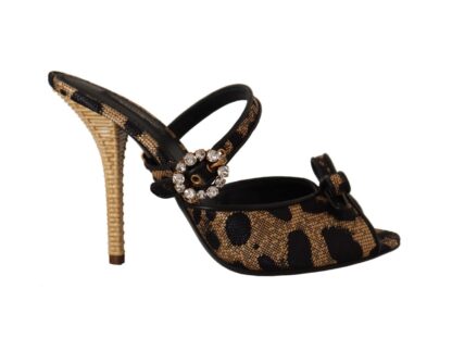 Dolce & Gabbana - Crystal-Embellished Leopard Print Heels