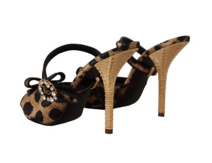 Dolce & Gabbana - Crystal-Embellished Leopard Print Heels