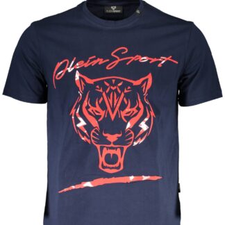 Plein Sport - Blue Cotton Men T-Shirt