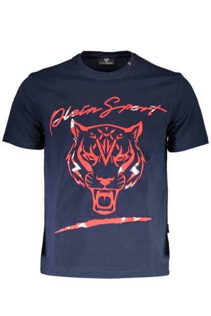 Plein Sport - Blue Cotton Men T-Shirt