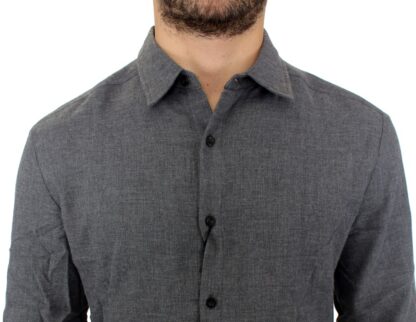 Costume National - Sleek Slim Fit Charcoal Casual Shirt